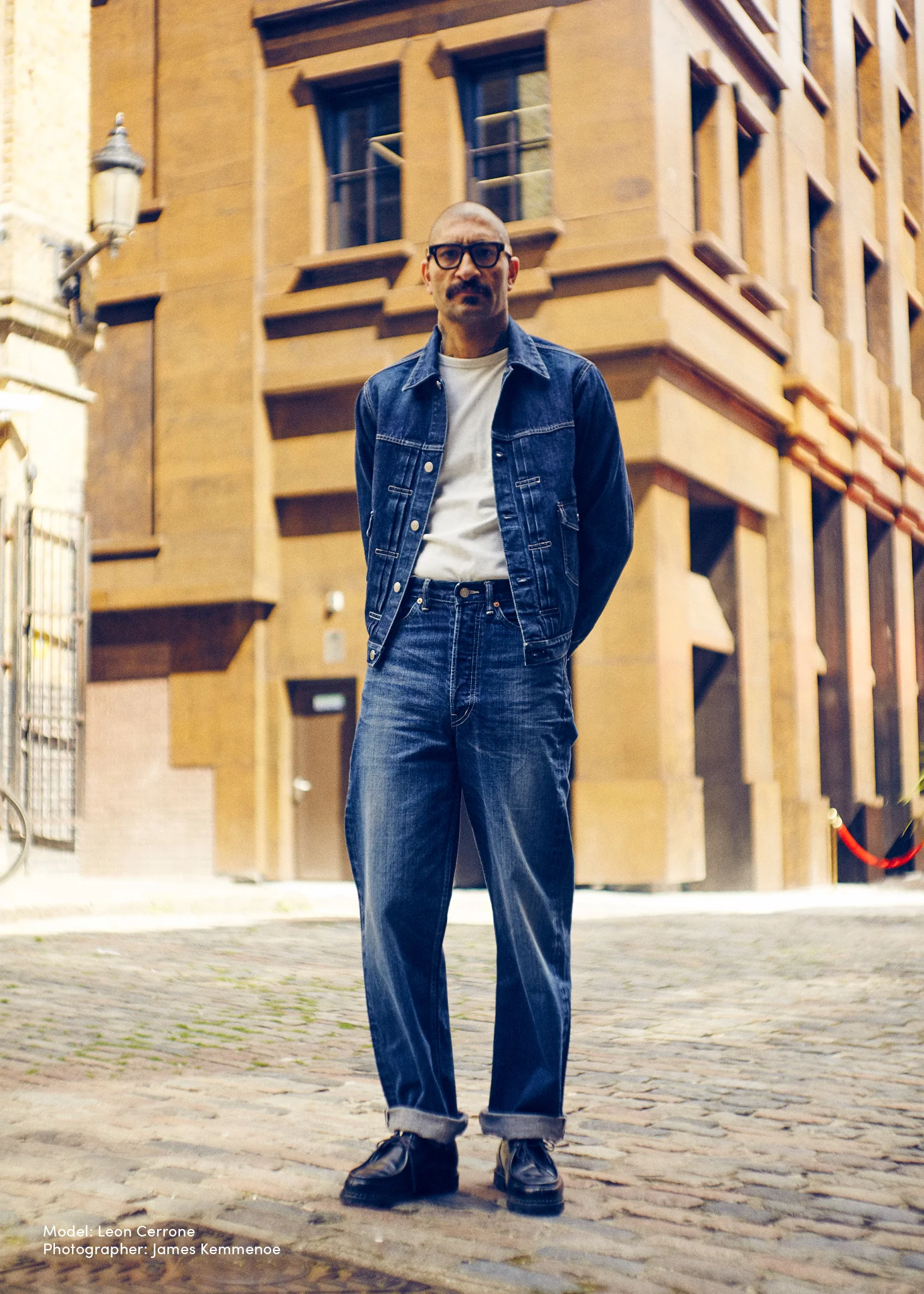 Men's Dawson Denim Wide Leg Fit Jeans Washed Indigo - Image 3