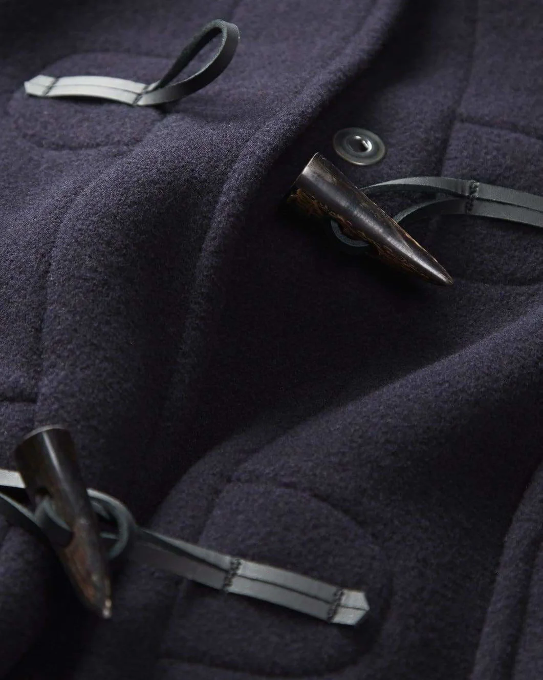 Women's Long Slim Fit Freda Duffle Coat Navy Black Watch - Image 4