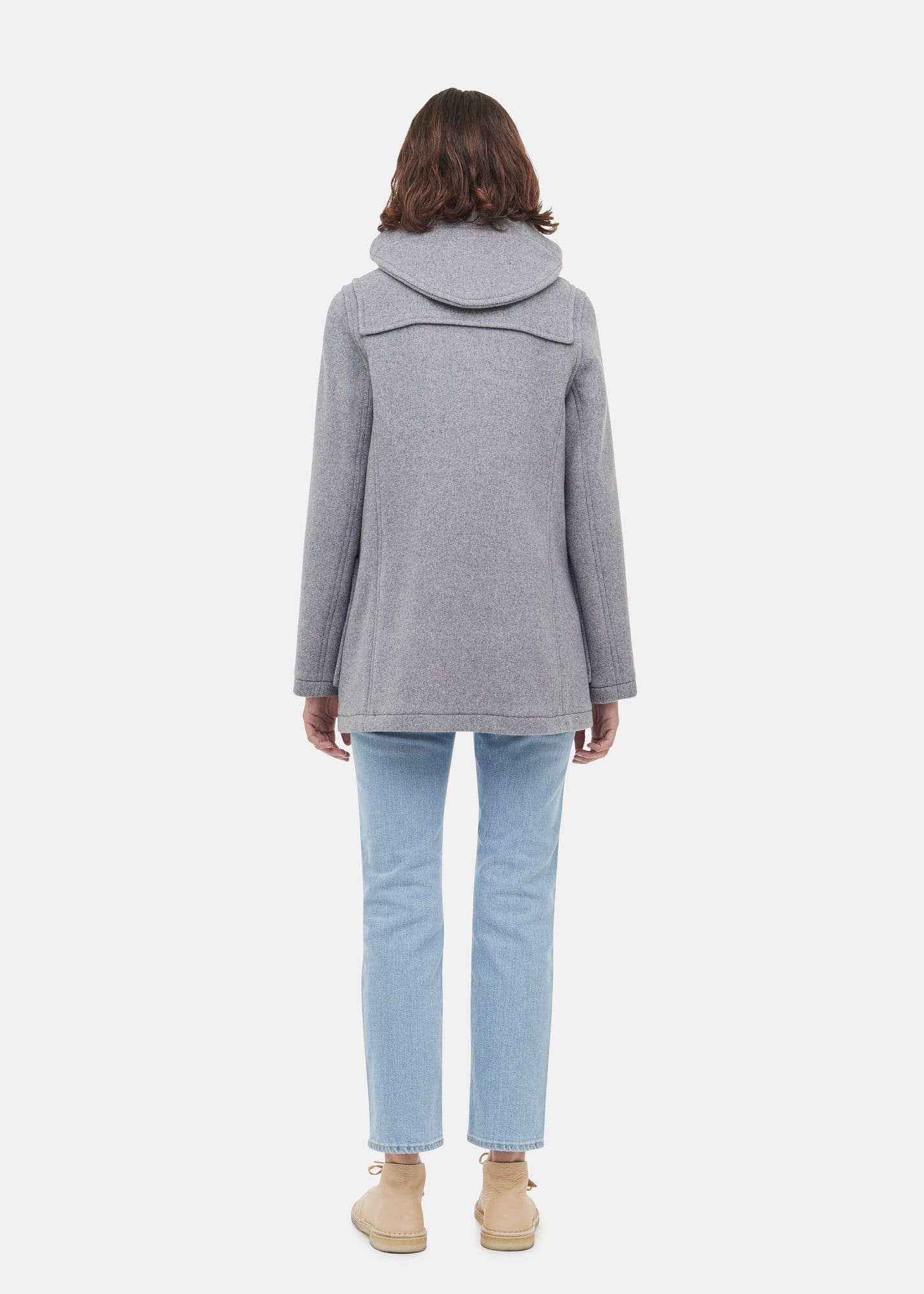 Women's Short Slim Fit Freda Duffle Coat FC Silver - Image 4